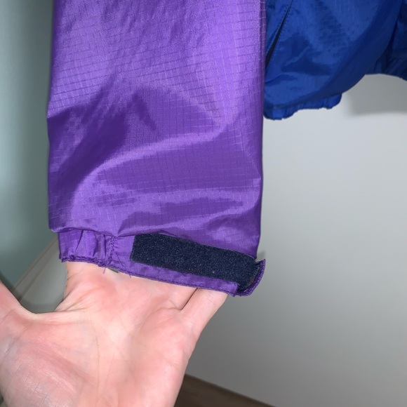Patagonia Vintage 80s Two Tone Windbreaker Jacket Blue Purple Full Zip Medium - Picture 7 of 7